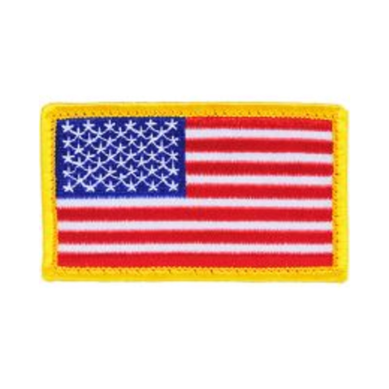 Flag, USA, Rect. Gold Patch