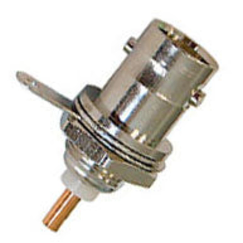 GCB-101C - BNC JACK SOLDER BULKHEAD WITH TAB