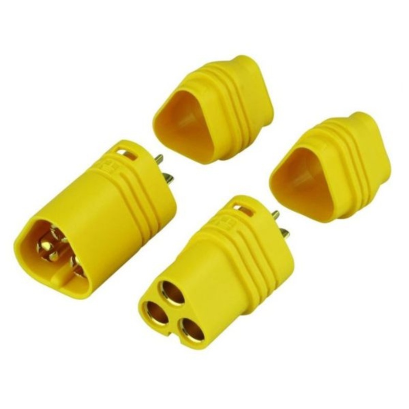 GQML-3311 - CONNECTORS 3PIN MT60 MALE AND FEM SET FOR RC CARS FPV HELICOPTERS