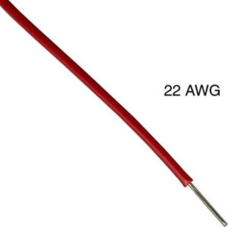 T1010-21-03K - WIRE SOLID 22AWG 1000FT RED TC PVC FT1 3V 15C