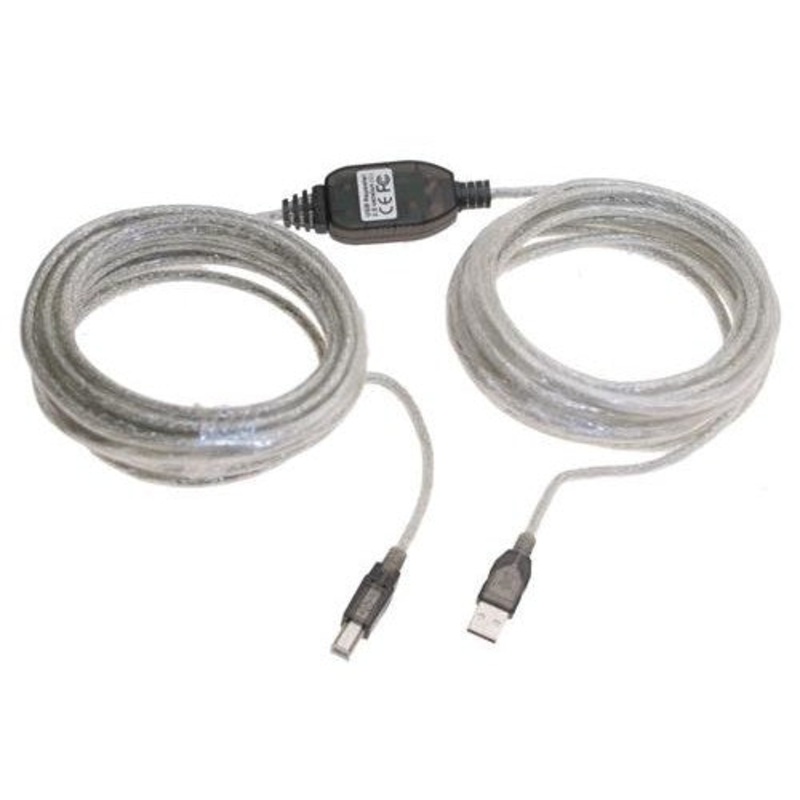 3808 - USB CABLE A-B M/M W/ REPEATER VERSION 2 36FT