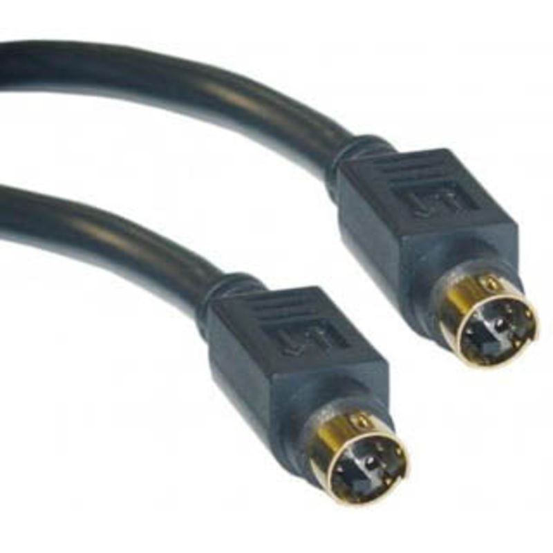 CA1079 - S-VIDEO CABLE MINI DIN 4M/M 6FT ASSORTED COLOUR