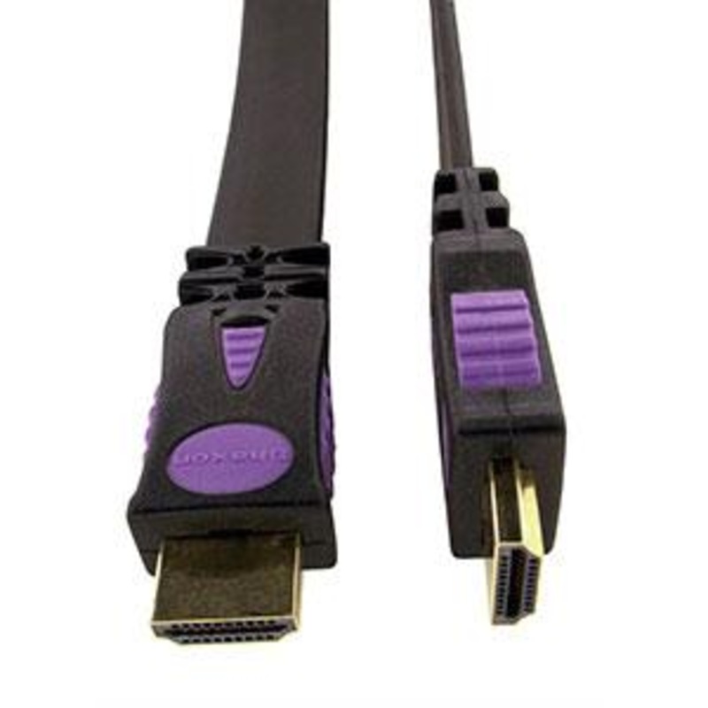 HDM4FMM01M-B - HDMI TO HDMI CABLE FLAT 1.4V 3FT BLK