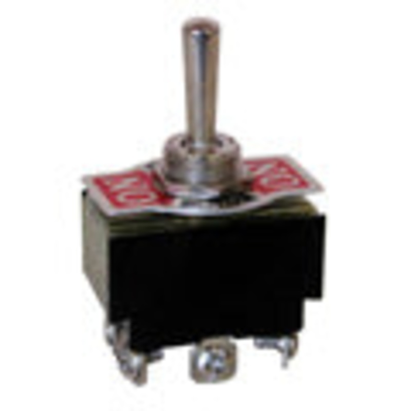 KN3-C-203A - TOGGLE SWITCH 2P2T 15A ON-OFF-ON 125VAC TH SCR 12MM HOLE