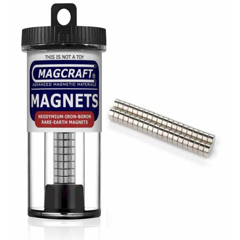 NSN0579 - MAGNET DISC 6.3X3.2MM 1.2KG PULL FORCE RARE EARTH NEODYMIUM (40 pcs/pkg)