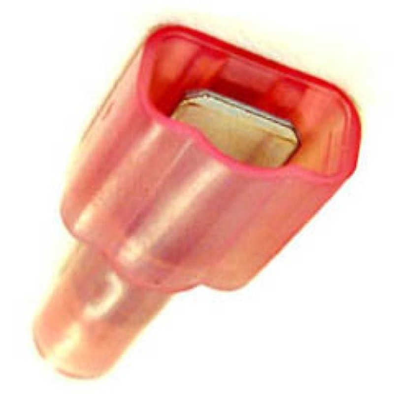 162160-2007 - QUICK CONN MALE RED 0.250IN 22-18AWG 6.35X0.8MM FULLY INSU. (7 pcs/pkg)