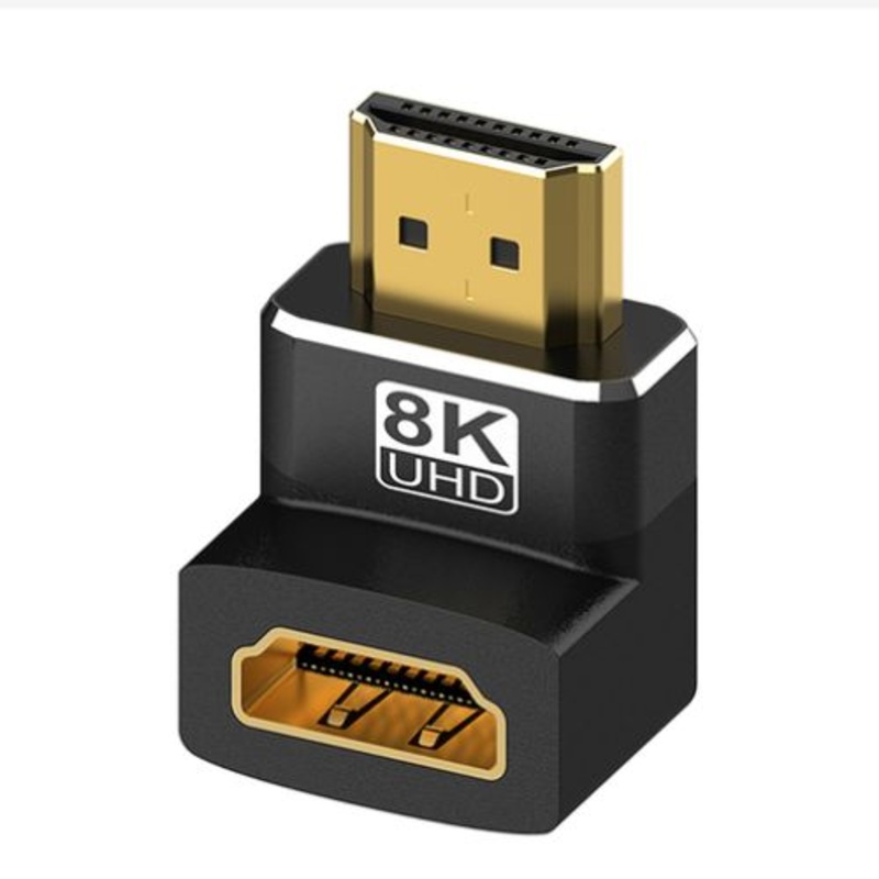 ARWB-4328 - HDMI MALE-FEM ADAPTER 8K UHD RA MALE DOWNWARDS 90 DEGREES
