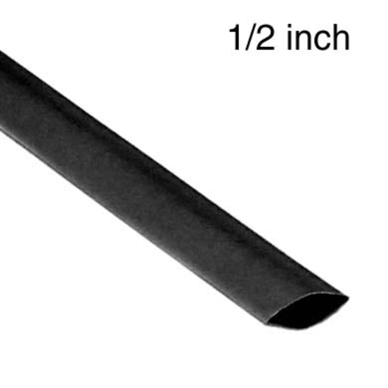 MHSP-1/2-O-IIL-BLK - TUBING HST 1/2INX4FT SW BLK 2:1 600V 125C