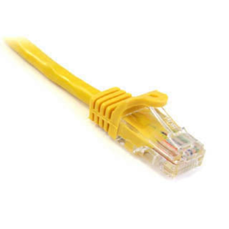 URT4EFN/15F4A4 - PATCH CORD CAT5E YEL 15FT SNAGLESS BOOT