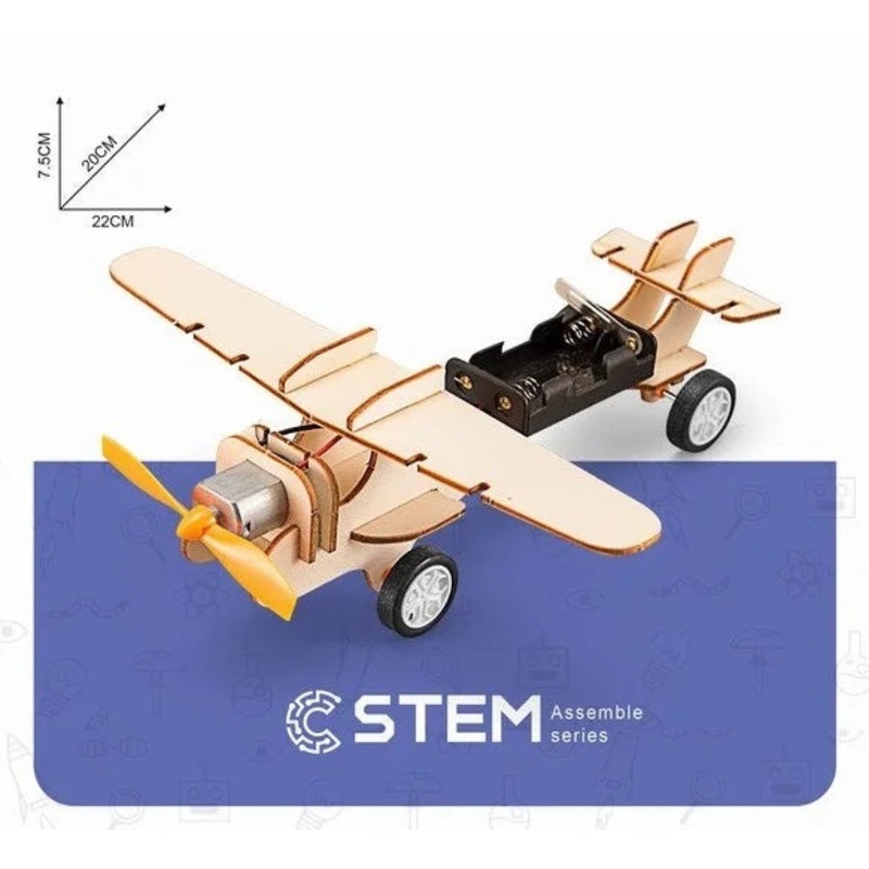 10669 - STEM TOY AIRCRAFT WOODEN SET