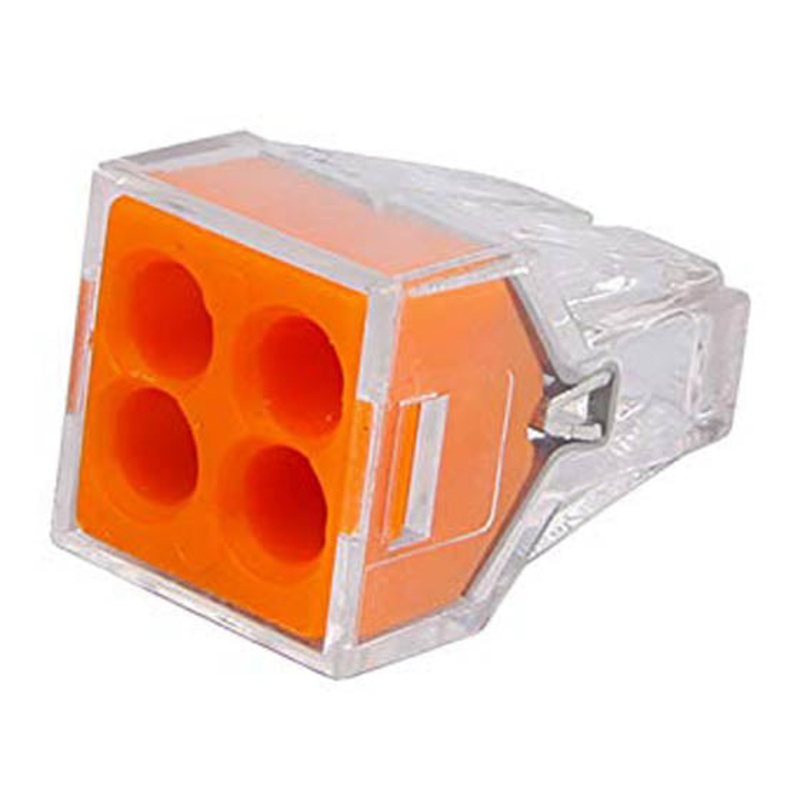 773-104 - PUSH-IN CONN ORANGE 4C/18-12AWG SOLID 16-12AWG STRANDED (2 pcs/pkg)