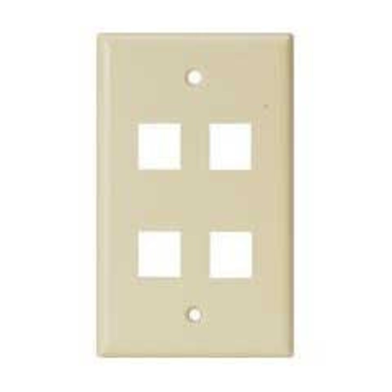 89-744IV - WALL PLATE 4PORT IVORY