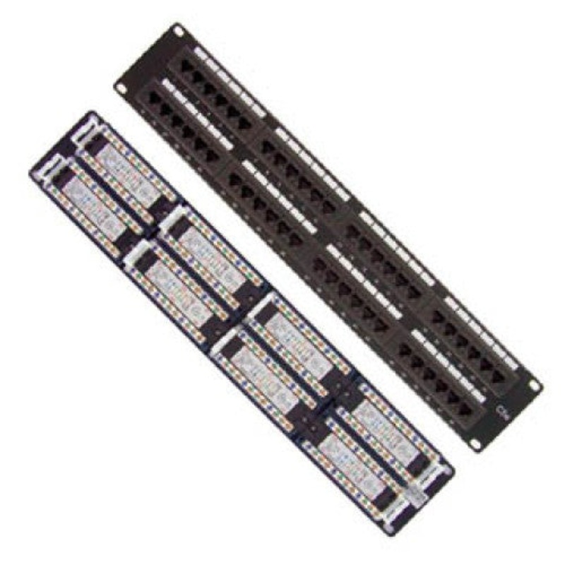 OCT6013-CAT5E - PATCH PANEL 48PORT CAT5E BLK