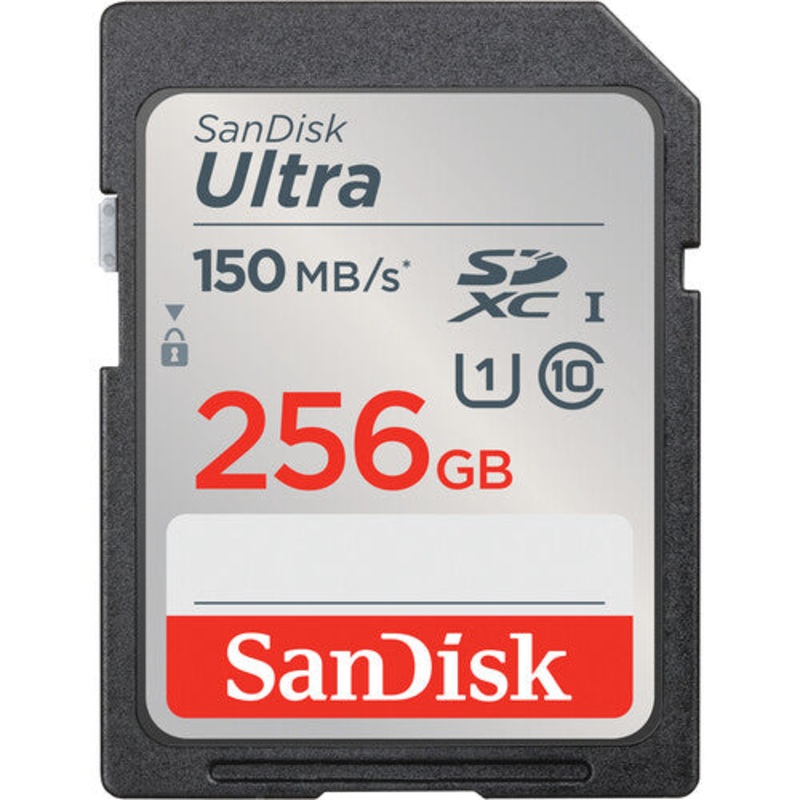 SanDisk Ultra 256GB SDXC UHS-I 150MB/s Memory Card - V10