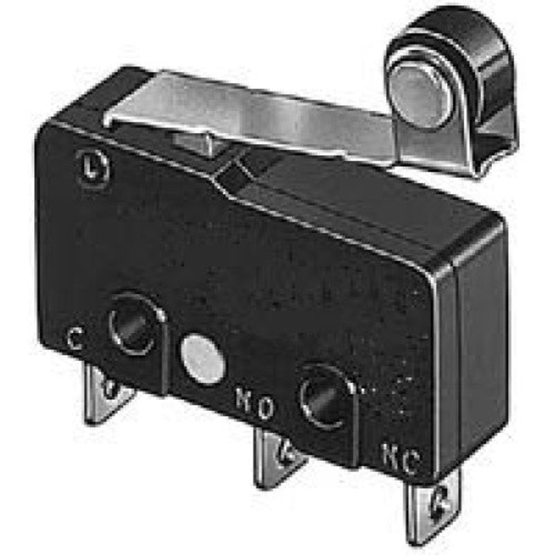 SWMIC-001404 - MICRO SWITCH 1P2T NO/NC 19X5MM 15MM ROLLER LEVER 5A/125VAC SOL