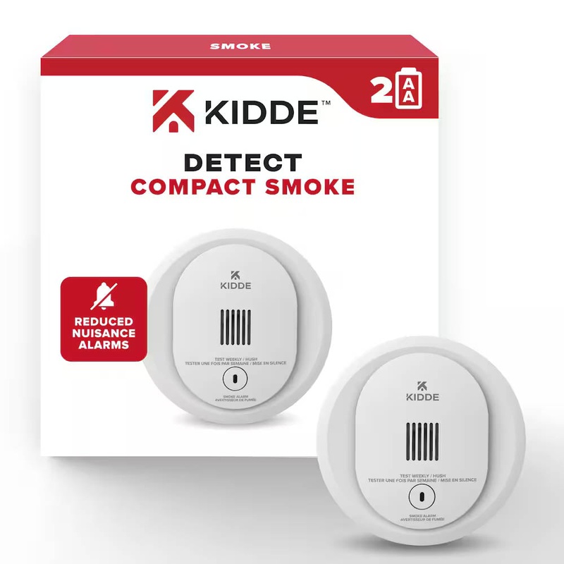 10SDR-CA - SMOKE ALARM COMPACT 2XAA BATTERY OPERATED