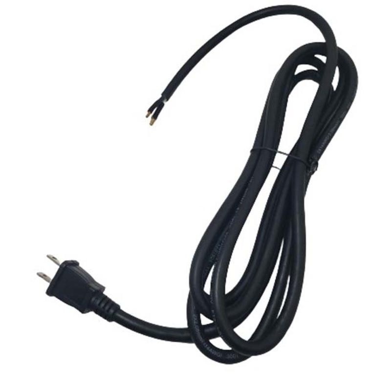 22-64-0473 - LINE CORD 2/14 7FT RND BLACK OPEN END SJ PLUG 1-15P