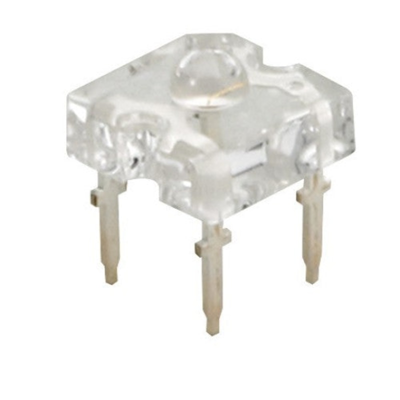 30-01/R5C-AQSC - LED 4PIN SQUARE WATERCLEAR RED PC DOMED TOP 2.6V 70MA 7.6X7.6MM (2 pcs/pkg)