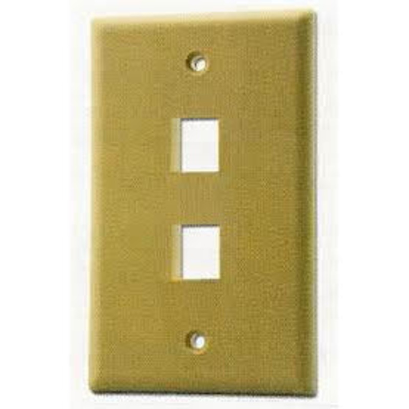 89-742IV - WALL PLATE 2PORT IVORY