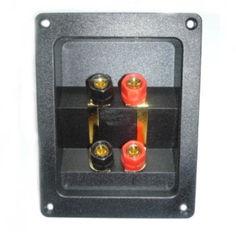 ATEA-2145 - SPEAKER TERM 4POS SQ 123X95MM CH WITH BINDING POST RED AND BLK PLAS
