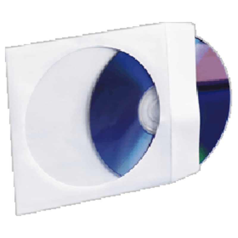 CD01B-50 - CD/DVD ENEVOLPES 50 PER PACK CLEAR WINDOW FOR IDENTIFICATION