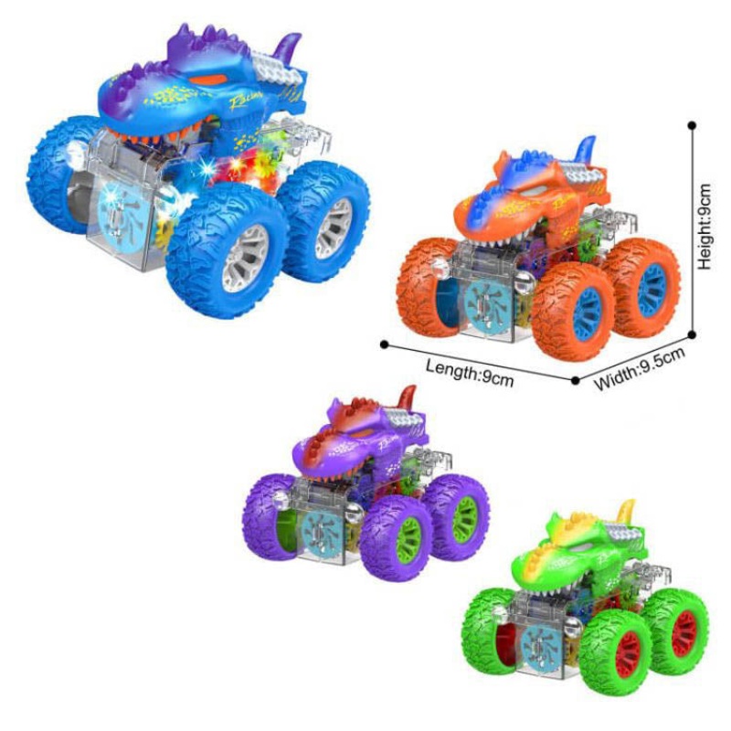 A2DBI-0685 - CROCODILE OFF ROAD WITH LIGHT TOY VEHICLE ASSORTED COLORS