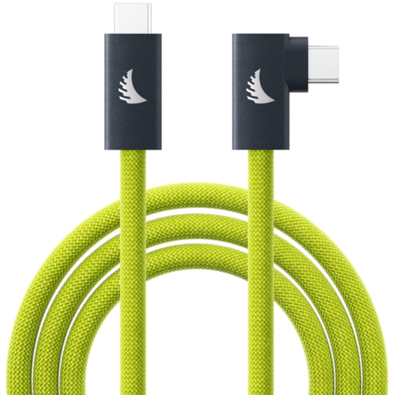 Angelbird USB-C 3.2 Solid Flex Tether Cable Right-Angle Lime 4.5m / 14.8ft