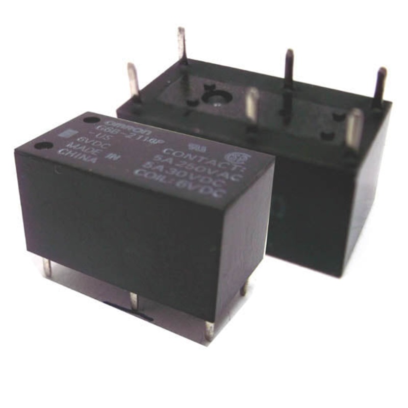 G6B-2114P-US-DC6V - RELAY DC 6V 1P1T 5A 6P PCST 5A/250VAC 30VDC