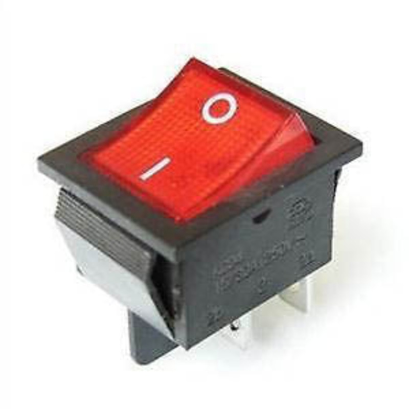 R210-1C5L-BR1-NWC-RED - ROCKER SWITCH LIT 2P1T 16A ON- OFF 250VAC QT 22X30MM ACTU RED