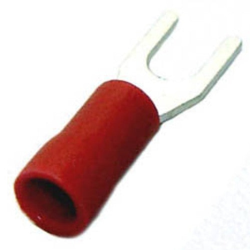 160124-2010 - SPADE TERM RED #6 22-18AWG ID-3.7MM WIDTH-6.4MM (10 pcs/pkg)
