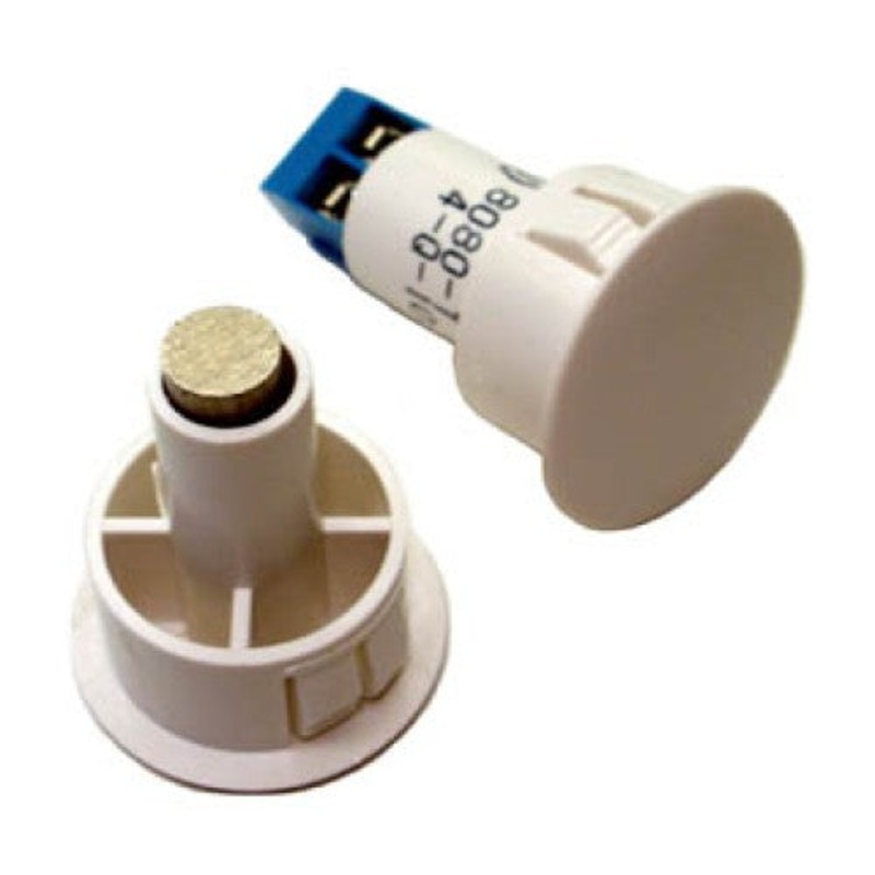 8080-TW - MAGNETIC SWITCH NO PRESS FIT 3/4IN DIA STEEL DOOR SCREW MT WH