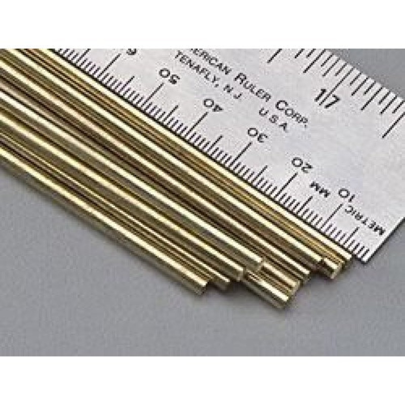 8160 - BRASS ROUND RODS .032X12IN 0.8128MM DIA 304MM LENGTH (5 pcs/pkg)