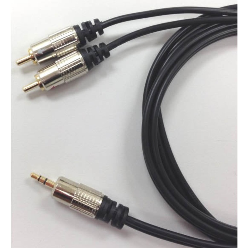 CA1075M-12 - AUDIO CABLE 3.5 STEREO PL-RCAPX2 2 RCA PLUG 12FT