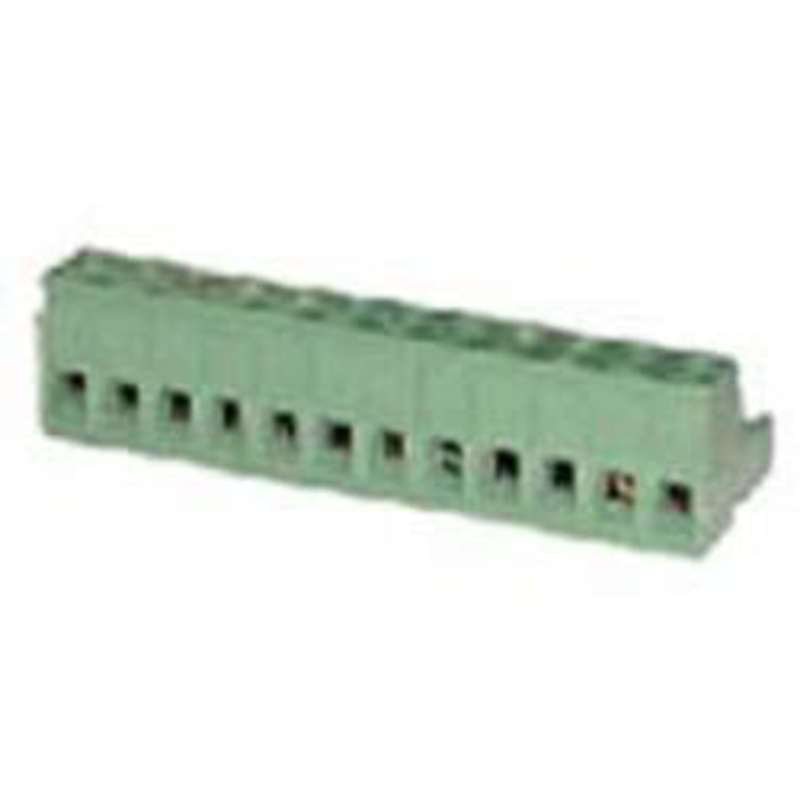 13-2612 - TERM BLOCK 12P FEM PLUG RA 5.08 MM 22-12AWG 15A/300V 10MM WIDE