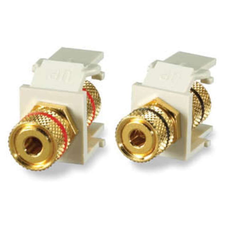 CAT-514D - KEYSTONE COUPLER BINDING POST RED/BLK GOLD SCREW (2 pcs/pkg)