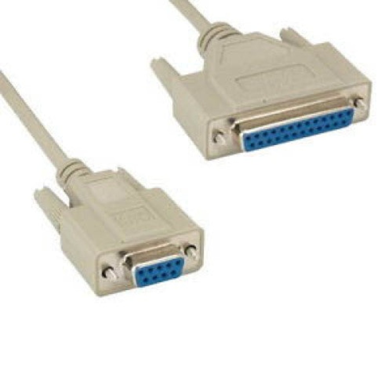 M8520-10925FF - AT MODEM CABLE DB9F/25F 10FT BEIGE