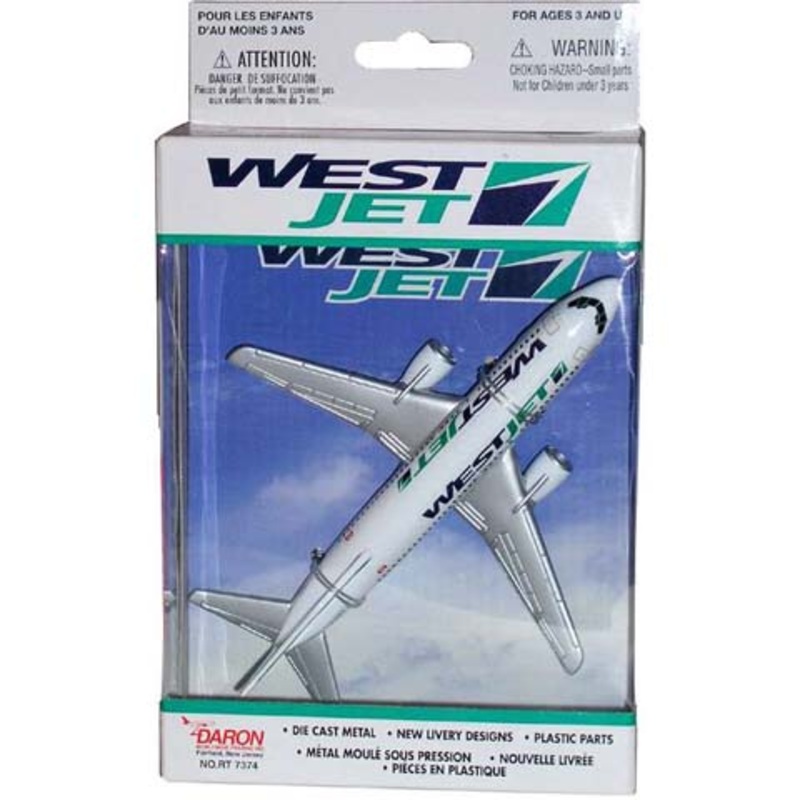 RT7374 - WESTJET SINGLE PLANE-AGES 3+ DIE CAST METAL