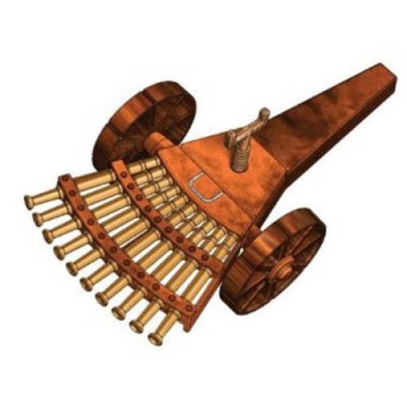 61005 - MULTI BARRELED CANNON LEONARDO DA VINCI MODEL KITS