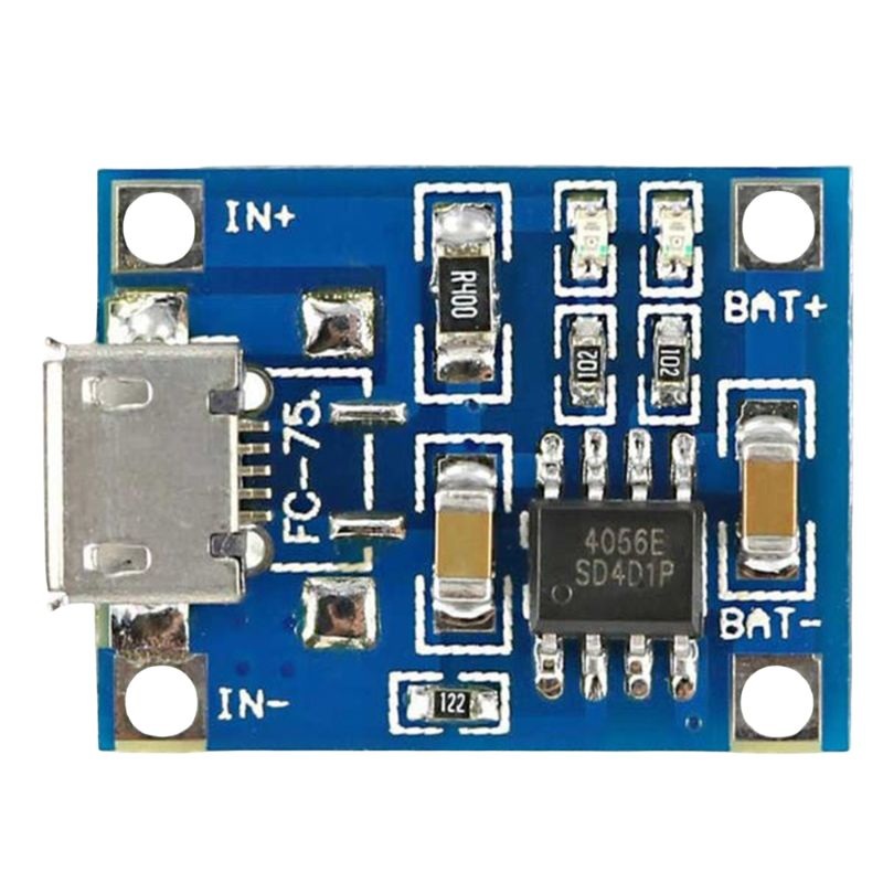 BATCC-904056 - BATTERY CHARGER LIPO 3.7V USING TP4056 WITH MICRO USB