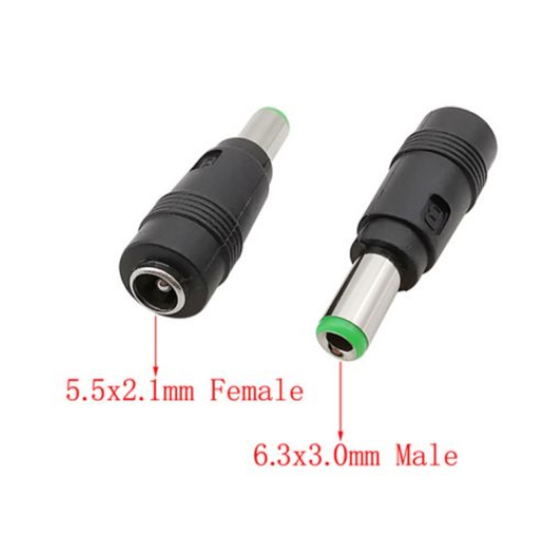 GAJ-911 - DC POWER ADAPT 2.1MM JK-3.0MM PL 5.5X2.1 FEM TO 6.3X3.0MM MALE