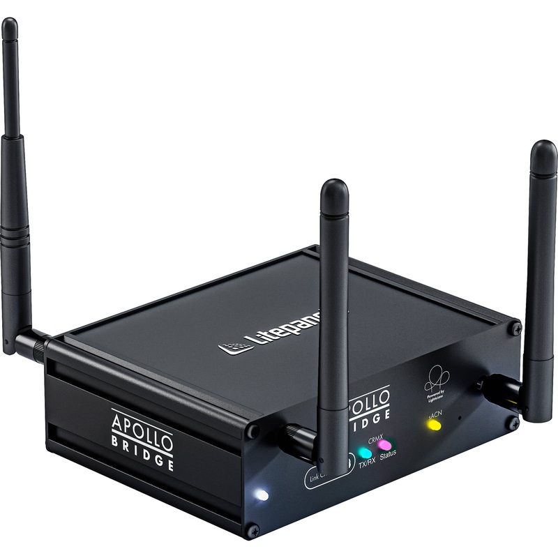 Litepanels Apollo Bridge Wireless inc 1x 3dbi RP-TNC antenna (CRMX) 2x SMA 3dbi antenna (WiFi)