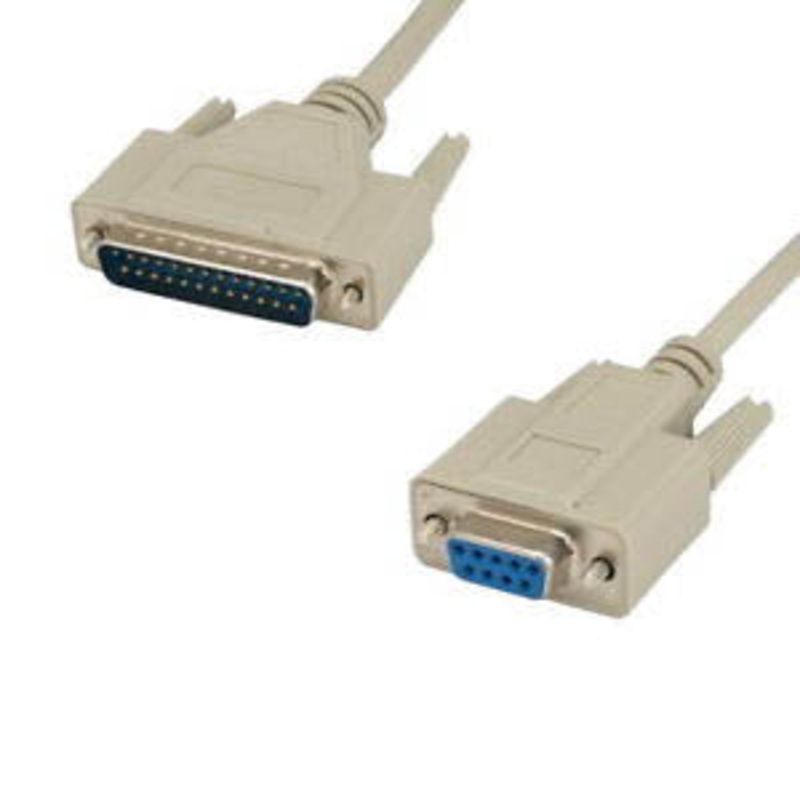 M8520-25925FM - AT MODEM CABLE DB9F/25M 25FT BEIGE COLOR