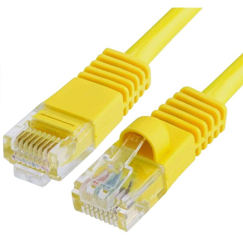 PX-010Y - PATCH CORD CROSS CAT5E YEL 10FT SNAGLESS BOOT