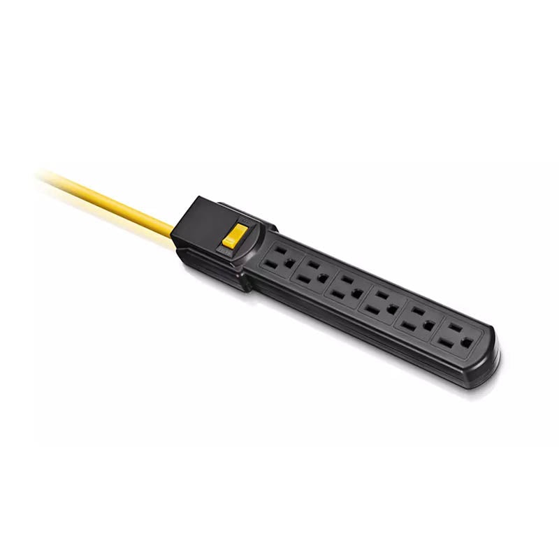 SPS7060C/17 - POWER BAR 6 O/LET 8FT CORD BLK