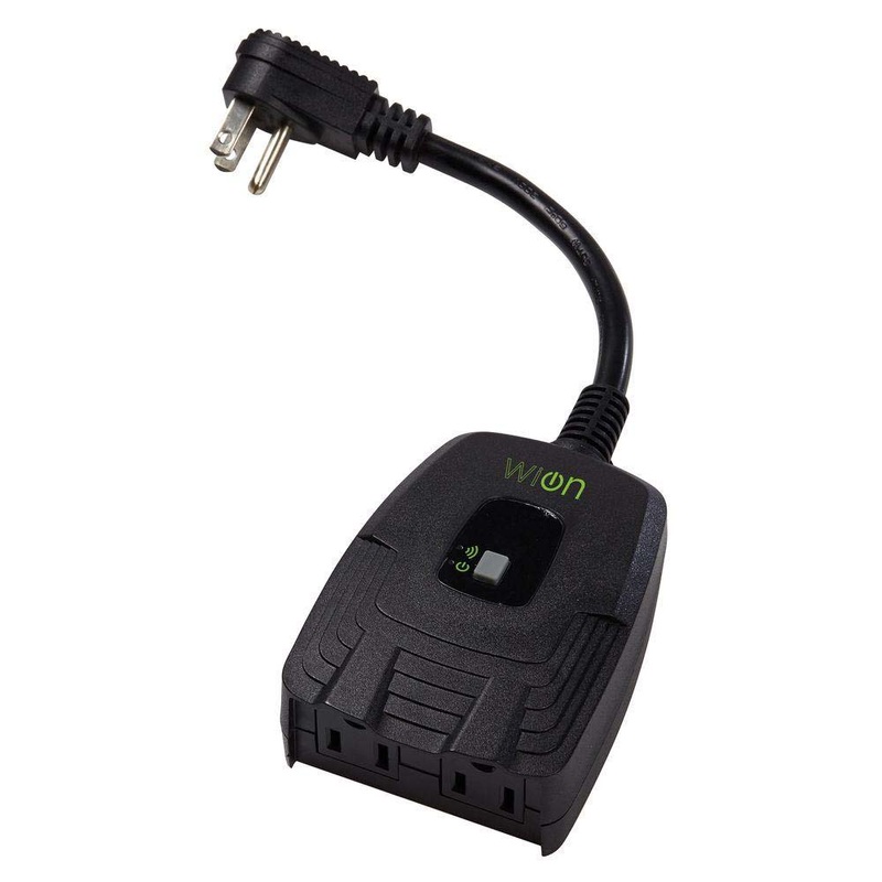 50049 - WALL TAP 2-OUTLET OUTDOOR WIFI PROGRAMMABLE CONTROL TIMER BLACK