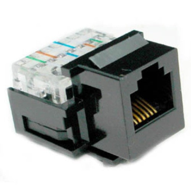 CAT510-BK - KEYSTONE JACK CAT3 BLK TOOLLESS