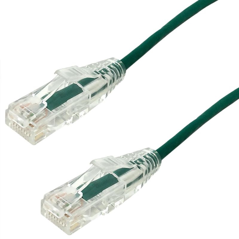 PC-UT6A006GN - PATCH CORD CAT6A SLIM GRN 6FT ULTRA-THIN 28AWG FT4 CMR 10GIG