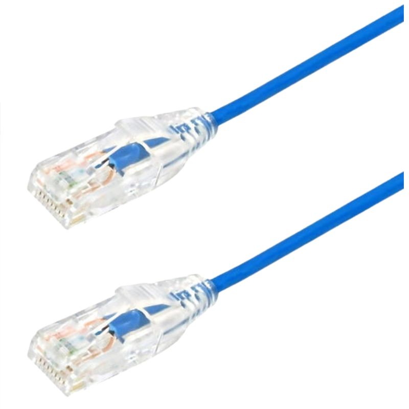 PC-UT6A010B - PATCH CORD CAT6A SLIM BLU 10FT SNAGLESS BOOT