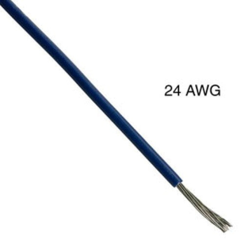 WAA-1645A - WIRE STRANDED 24AWG 100FT BLUE TC PVC FT1 300V 105C