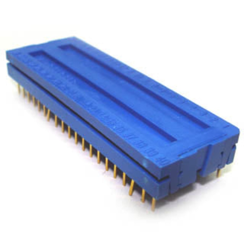 130-40-0000A - DIP PLUG IDC40 PCST 15.24MM BLUE